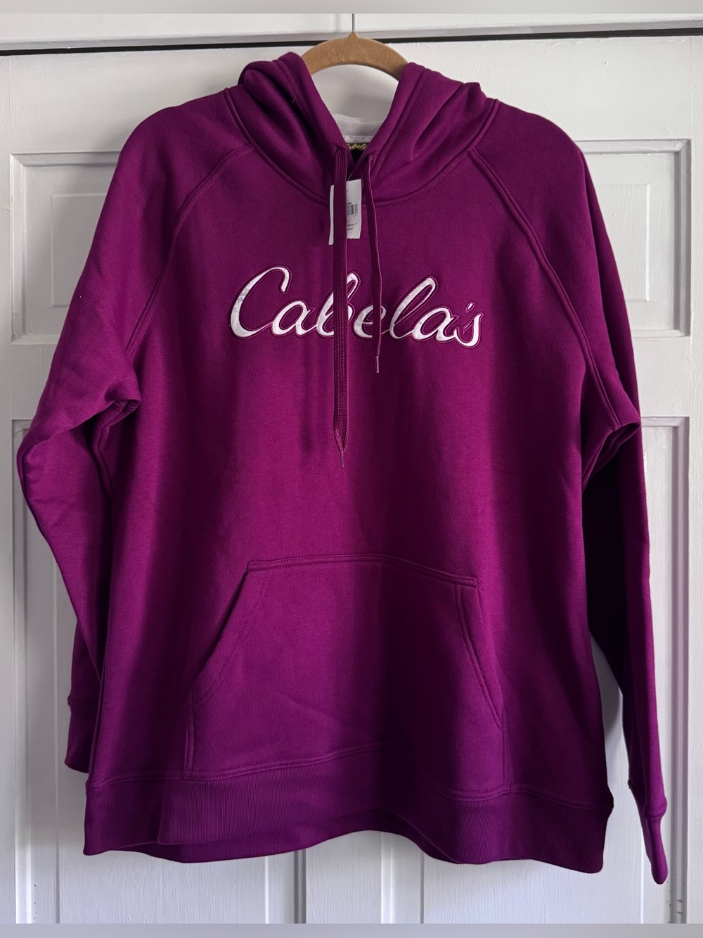 Cabelas Logo Women’s Hoodie Plus Size 2X Magenta Purple Sweatshirt Long Sleeve